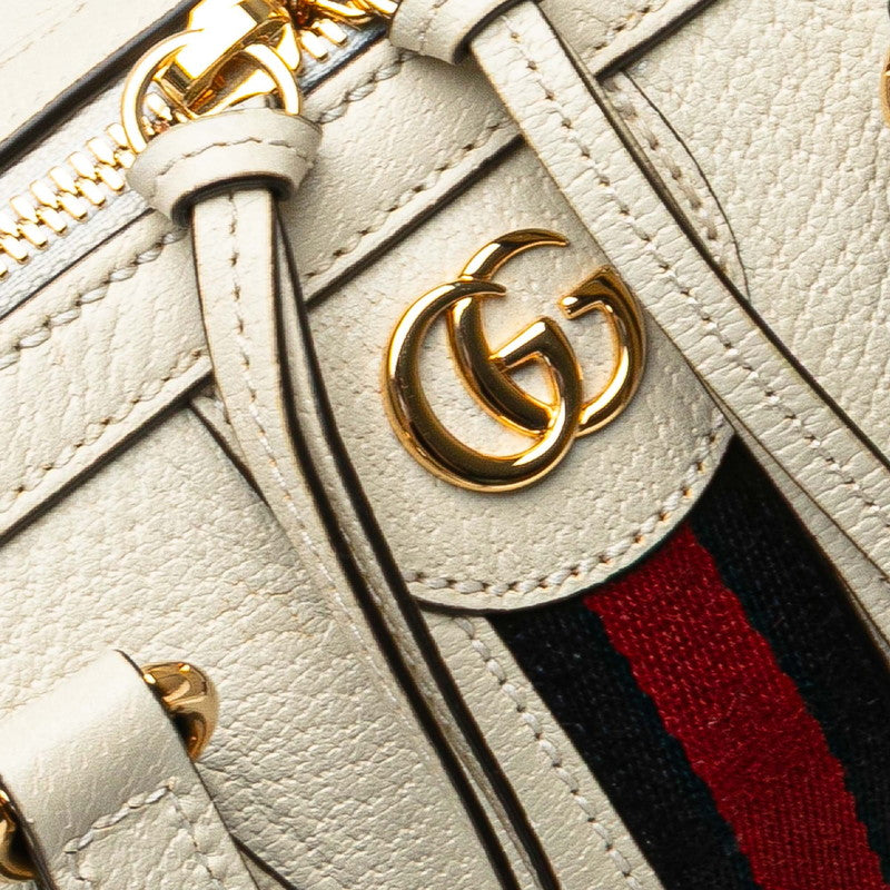 グッチ GGオフィディア ハンドバッグ ショルダーバッグ 2WAY 602577 ホワイト レザー レディース GUCCI 【中古】