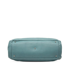 シャネル ココマーク チェーン トートバッグ ライトブルー キャビアスキン レディース CHANEL 【中古】