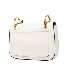 プラダ ピオニエール ショルダーバッグ 1BD110 ホワイト レザー レディース PRADA 中古