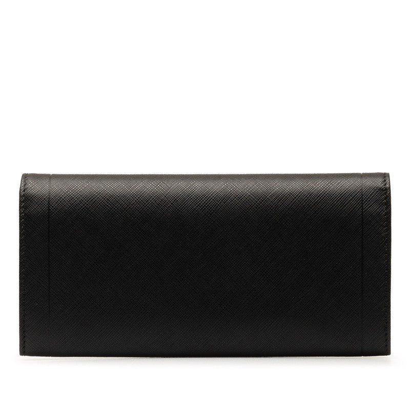 サルヴァトーレフェラガモ ロゴ 長財布 ブラック レザー レディース Salvatore Ferragamo 【中古】