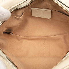 グッチ GGマーモント キルティング ミニ 斜め掛け ショルダーバッグ 448065 ホワイト アイボリー レザー レディース GUCCI 【中古】