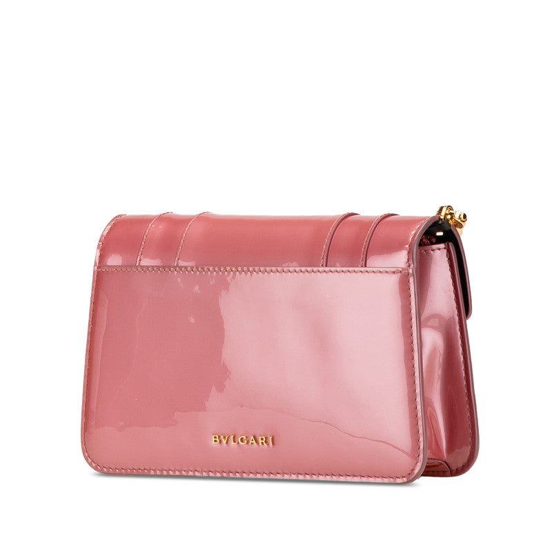 ブルガリ セルペンティ フォーエバー チェーン ショルダーバッグ ピンク エナメル レディース BVLGARI 【中古】