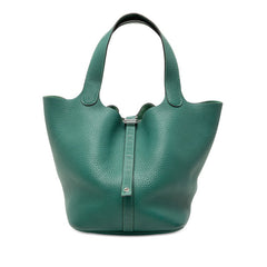 エルメス ピコタンロックMM ハンドバッグ グリーン系 トリヨンクレマンス レディース HERMES 【中古】
