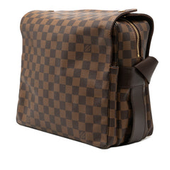 ルイ ヴィトン ダミエ ナヴィグリオ 斜め掛け ショルダーバッグ N45255 ブラウン PVC レディース LOUIS VUITTON 【中古】