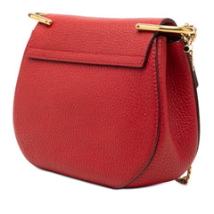 クロエ ドリュー 斜め掛け チェーン ショルダーバッグ レッド レザー レディース Chloe 【中古】