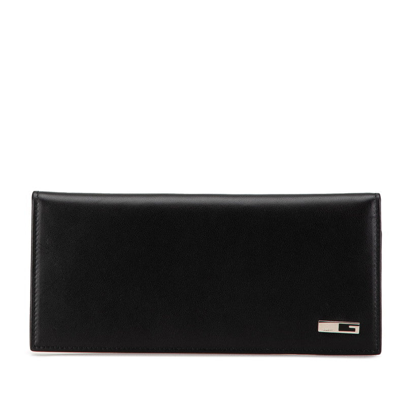 グッチ Gロゴ 長財布 030 2067 1615 ブラック レザー メンズ GUCCI 【中古】