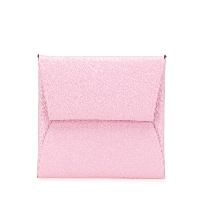 エルメス バスティア コインケース モーヴシルベストル ピンク シェーブル レディース HERMES 【中古】