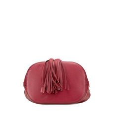 グッチ バンブー タッセル ハンドバッグ ショルダーバッグ 2WAY 387613 ワインレッド ブラック レザー レディース GUCCI 【中古】