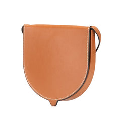 ロエベ アナグラム ヒールポーチ スモール 斜め掛け ショルダーバッグ ポーチ タン ブラウン レザー レディース LOEWE 【中古】