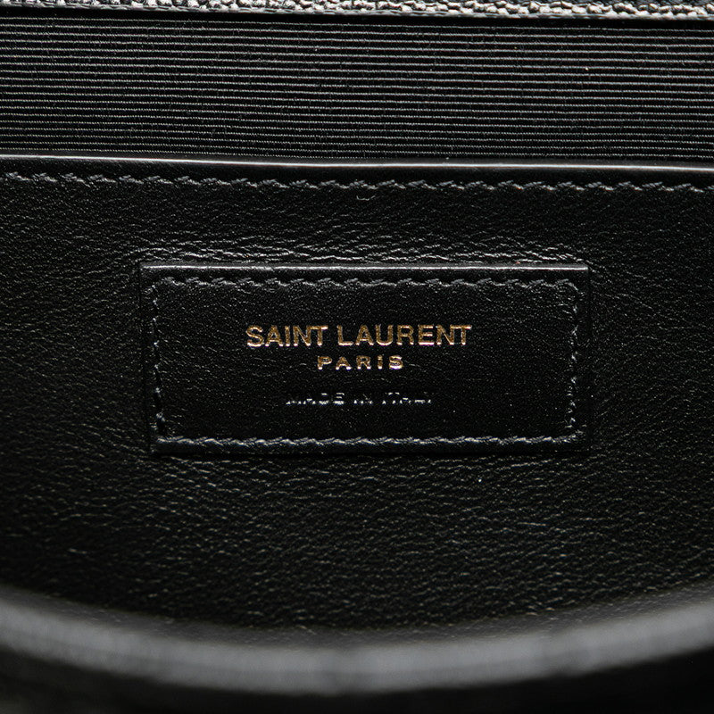 サンローラン YSLロゴ エンヴェロップ ミディアム ショルダーバッグ ブラック ゴールド レザー レディース SAINT LAURENT 【中古】