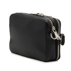 ディオール × ステューシー ビー パッチ ショルダーバッグ ブラック ホワイト レザー メンズ Dior 【中古】