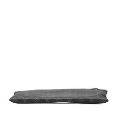 ルイ ヴィトン モノグラム エクリプス ポシェット ディスカバリー クラッチバッグ M62291 ブラック PVC レザー メンズ LOUIS VUITTON 【中古】