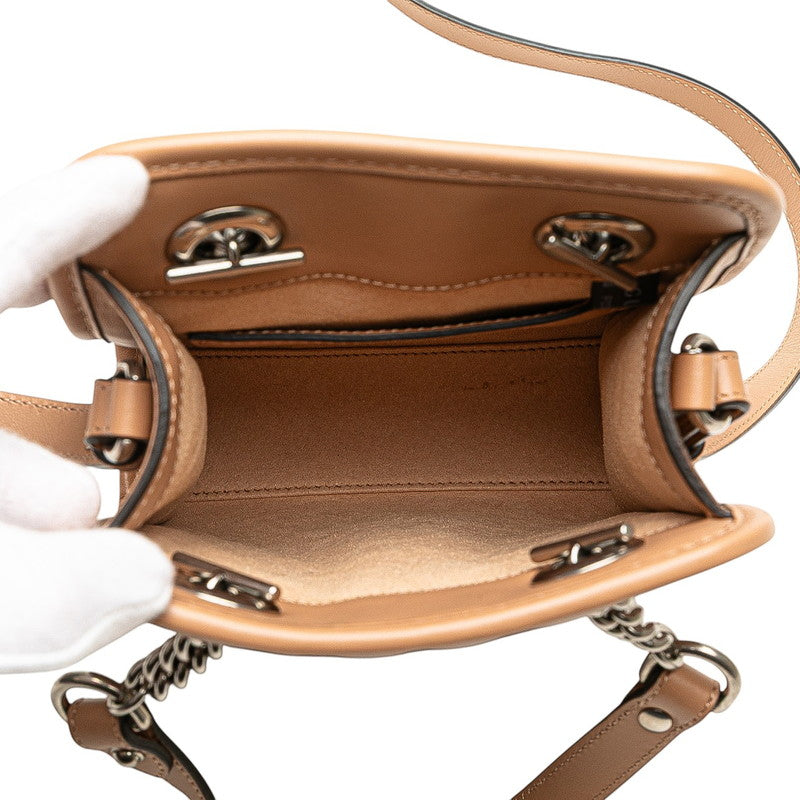グッチ GGマーモント キルティング ハンドバッグ ショルダーバッグ 2WAY 696123 ベージュ レザー レディース GUCCI 【中古】