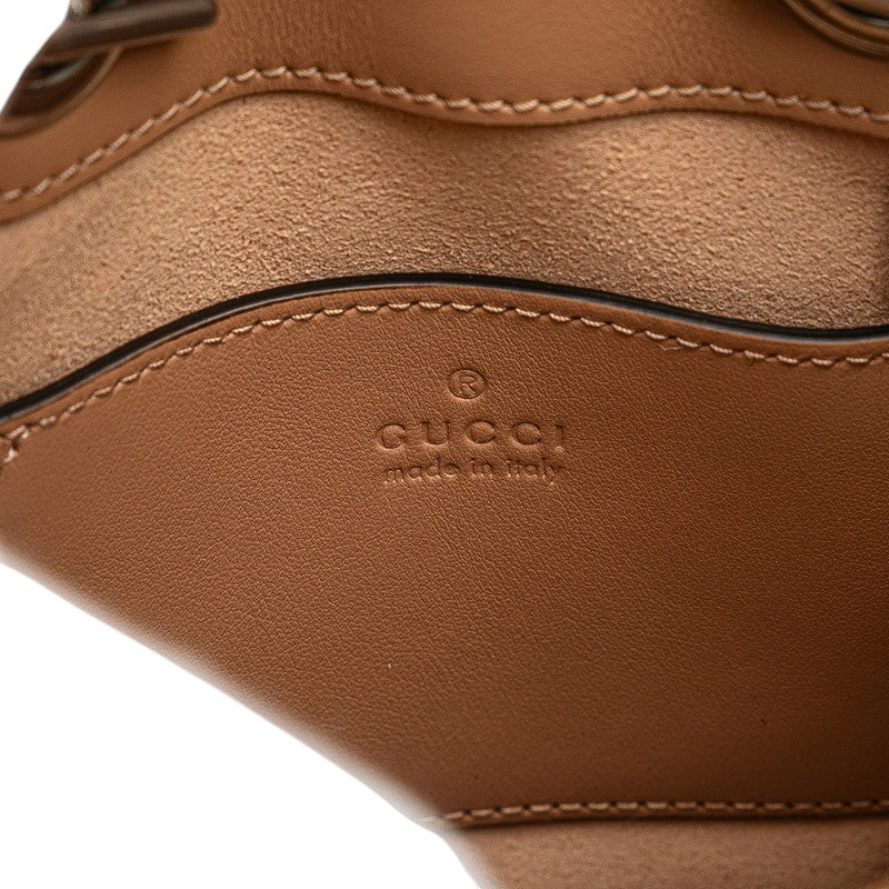 グッチ GGマーモント キルティング ハンドバッグ ショルダーバッグ 2WAY 696123 ベージュ レザー レディース GUCCI 【中古】