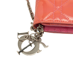 ディオール カナージュ レディディオール 長財布 チェーン ショルダー ピンク系 パテントレザー レディース Dior 【中古】