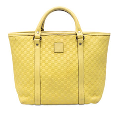 グッチ マイクログッチシマ キッズライン ハンドバッグ 297557 イエロー レザー レディース GUCCI 【中古】