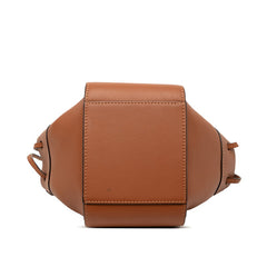 ロエベ アナグラム ハンモック ミニ ハンドバッグ ショルダーバッグ ドローストリング 2WAY ブラウン レザー レディース LOEWE 【中古】