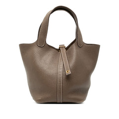 エルメス ピコタンロックPM ハンドバッグ エトゥープ ゴールド金具 トリヨンクレマンス レディース HERMES 【中古】