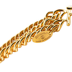 シャネル ライオン 2連 チェーン チョーカー ネックレス ゴールド メッキ レディース CHANEL 【中古】