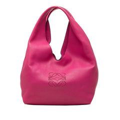 ロエベ アナグラム デュナス トートバッグ ワンショルダーバッグ ハンドバッグ ピンク系 レザー レディース LOEWE 中古