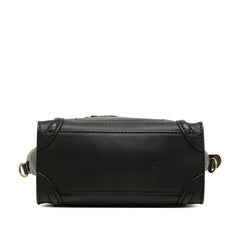 セリーヌ ラゲージ ナノショッパー ハンドバッグ ショルダーバッグ 2WAY ブラック レザー レディース CELINE 中古