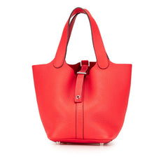 エルメス ピコタンロックPM ハンドバッグ ローズジャイプール レッド トリヨンクレマンス レディース HERMES 【中古】