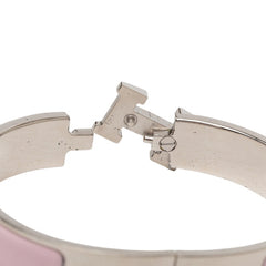 エルメス クリックH PM ブレスレット シルバー ピンク メタル エナメル レディース HERMES 【中古】
