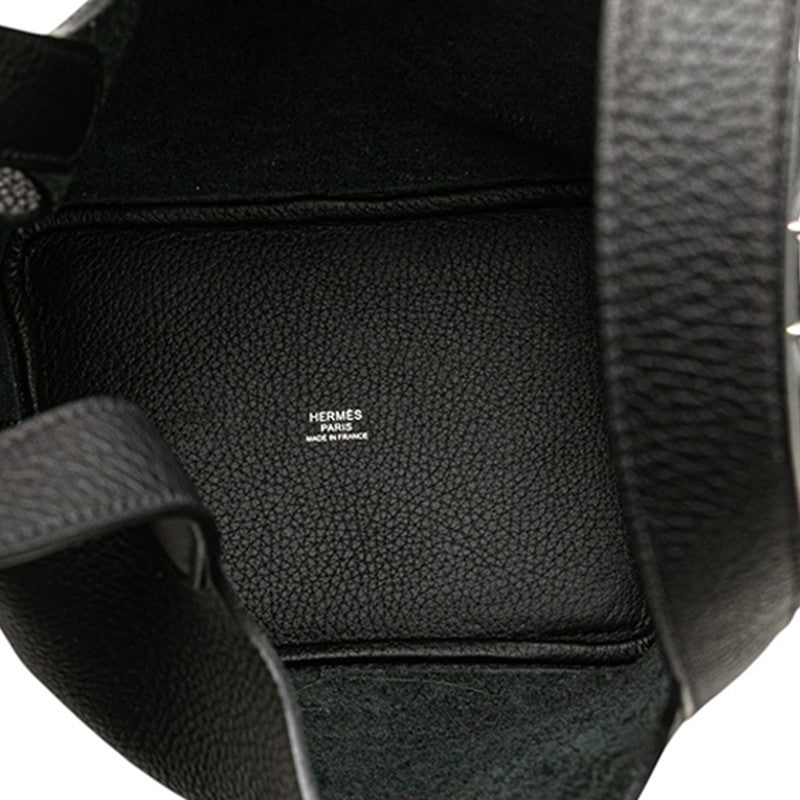 エルメス ピコタンロックPM ハンドバッグ ブラック シルバー金具 トゴ レディース HERMES 【中古】