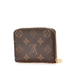 ルイ ヴィトン モノグラム ジッピー コインパース コインケース カードケース M60067 ブラウン PVC レザー レディース LOUIS VUITTON 【中古】