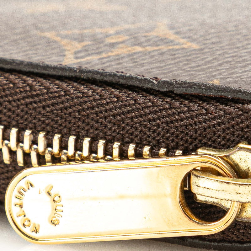 ルイ ヴィトン モノグラム ジッピー コインパース コインケース カードケース M60067 ブラウン PVC レザー レディース LOUIS VUITTON 【中古】
