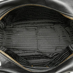 プラダ 三角ロゴプレート ハンドバッグ ショルダーバッグ 2WAY ブラック サフィアーノレザー レディース PRADA 【中古】