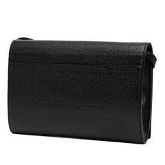 バレンシアガ ロゴ ショルダーバッグ 674892 ブラック レザー レディース BALENCIAGA 【中古】