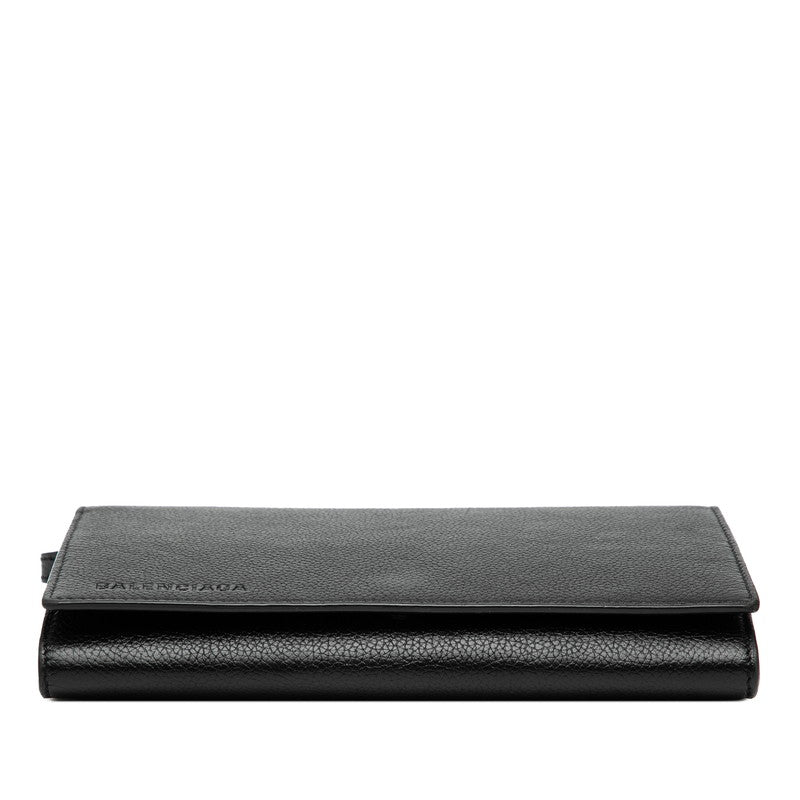 バレンシアガ ロゴ ショルダーバッグ 674892 ブラック レザー レディース BALENCIAGA 【中古】