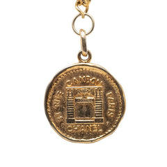 シャネル 31 RUE CAMBON カンボン ヴィンテージ コインモチーフ チェーン ペンダント ネックレス ゴールド メッキ レディース CHANEL 【中古】