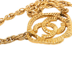 シャネル ココマーク ヴィンテージ チェーン ペンダント ネックレス ゴールド メッキ レディース CHANEL 【中古】