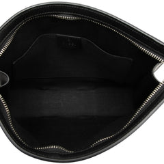グッチ GGスプリーム シェリーライン クラッチバッグ セカンドバッグ 475316 ブラック PVC レザー メンズ GUCCI 【中古】