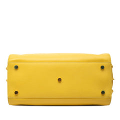 サンローラン サック ド ジュール ミニ ハンドバッグ ショルダーバッグ 2WAY 324823 イエロー レザー レディース SAINT LAURENT 【中古】