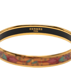 エルメス エマイユPM 七宝焼き バングル ゴールド マルチカラー メッキ レディース HERMES 【中古】
