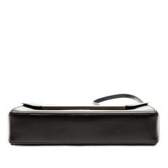 ロエベ ロゴ ショルダーバッグ ブラック レザー レディース LOEWE 【中古】