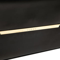 ロエベ ロゴ ショルダーバッグ ブラック レザー レディース LOEWE 【中古】