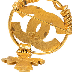 シャネル ヴィンテージ ココマーク ブローチ ゴールド メッキ レディース CHANEL 中古