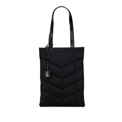 サンローラン パファー トートバッグ 688364 ブラック ナイロン レザー ポリアミド レディース SAINT LAURENT 【中古】