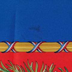 エルメス カレ90 1789 LIBERTE EGALITE FRATERNITE REPUBLIQUE FRANCAISE フランス革命を記念して スカーフ ブルー レッド マルチカラー シルク レディース HERMES 【中古】