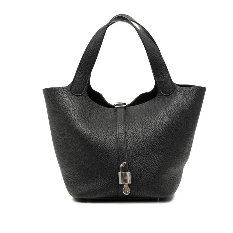 エルメス ピコタンロックMM ハンドバッグ ブラック系 シルバー金具 トゴ レディース HERMES 【中古】