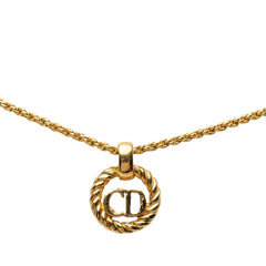 ディオール ヴィンテージ CDロゴ ネックレス ゴールド メッキ レディース Dior 【中古】