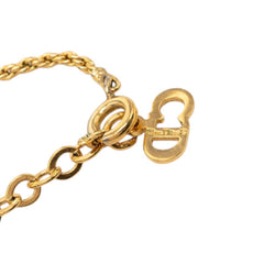 ディオール ヴィンテージ CDロゴ ネックレス ゴールド メッキ レディース Dior 【中古】