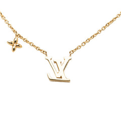 ルイ ヴィトン ネックレス LV アイコニック ネックレス M00596 ゴールド メッキ ラインストーン レディース LOUIS VUITTON 中古