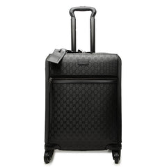グッチ GGインプリメ キャリーオンスーツケース 4輪 キャリーバッグ キャリーケース 293909 ブラック PVC レザー レディース GUCCI 中古