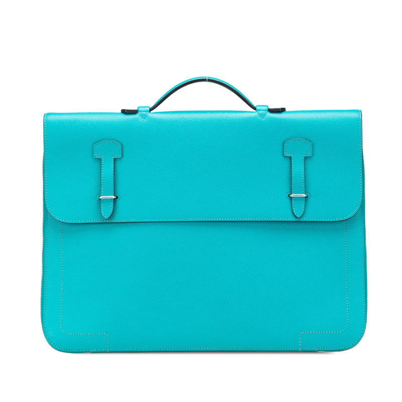 エルメス セルヴィエット 57 ハンドバッグ ビジネスバッグ ヴェールヴェローヌ ヴォーエプソン レディース HERMES 【中古】