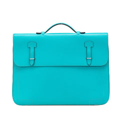 エルメス セルヴィエット 57 ハンドバッグ ビジネスバッグ ヴェールヴェローヌ ヴォーエプソン レディース HERMES 【中古】